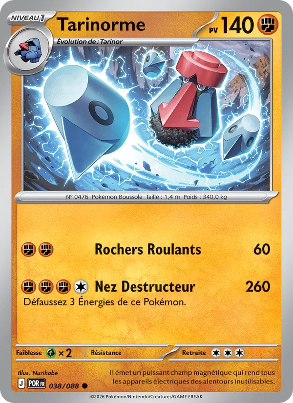 Carte Pokémon Tarinorme de l'extension Équilibre Parfait