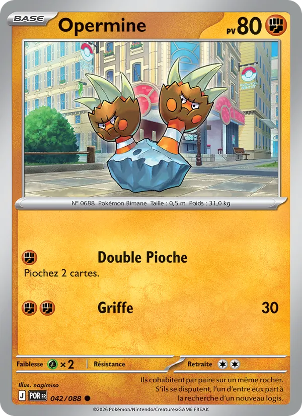 Carte Pokémon Opermine de l'extension Équilibre Parfait