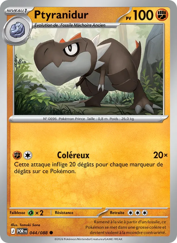Carte Pokémon Ptyranidur de l'extension Équilibre Parfait