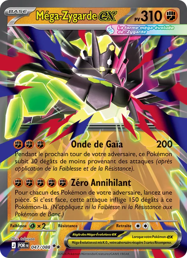 Carte Pokémon Méga-Zygarde-ex de l'extension Équilibre Parfait
