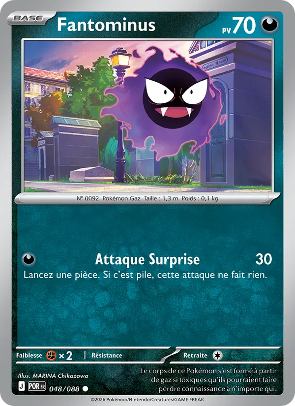 Carte Pokémon Fantominus de l'extension Équilibre Parfait