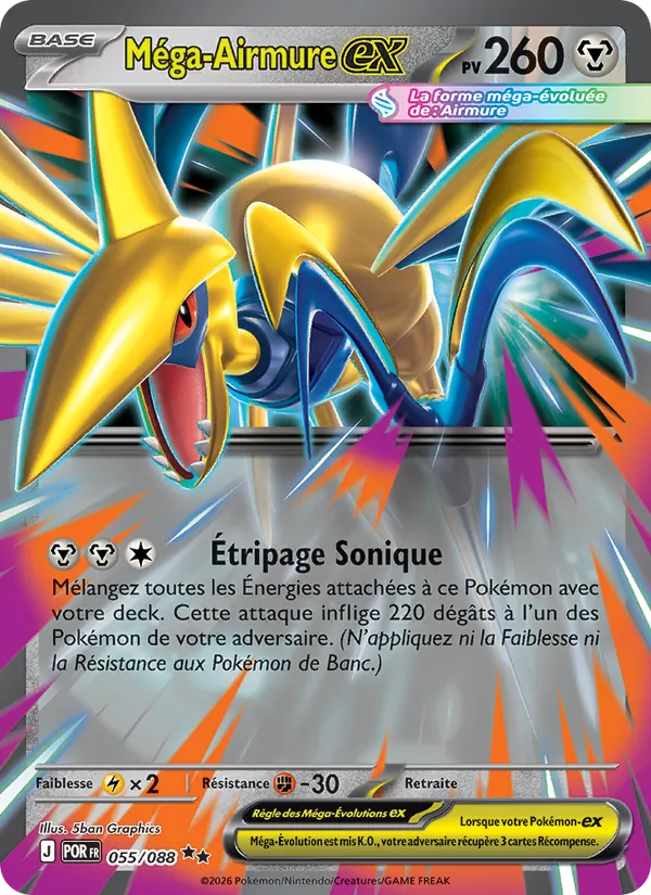 Carte Pokémon Méga-Airmure-ex de l'extension Équilibre Parfait