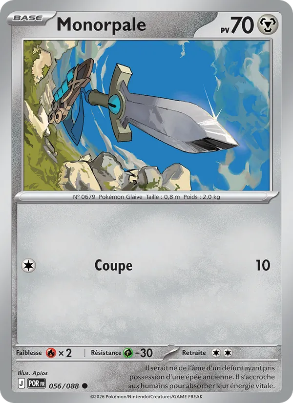 Carte Pokémon Monorpale de l'extension Équilibre Parfait
