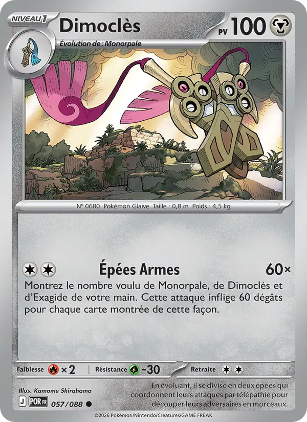 Carte Pokémon Dimoclès de l'extension Équilibre Parfait