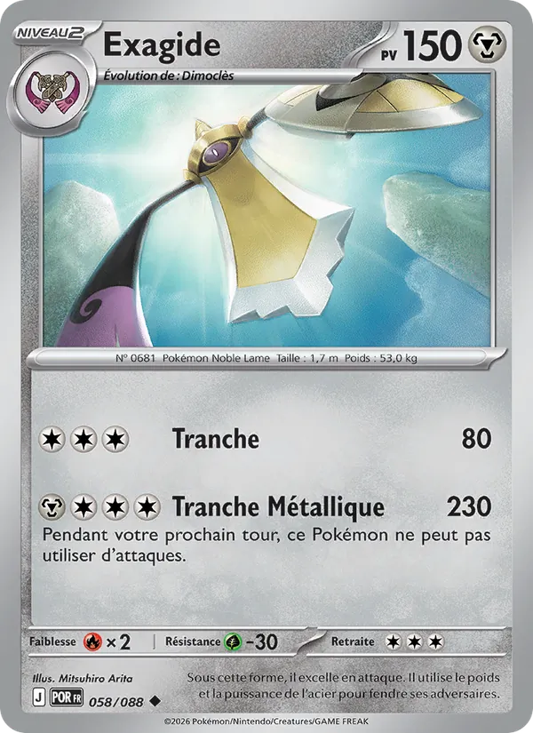 Carte Pokémon Exagide de l'extension Équilibre Parfait