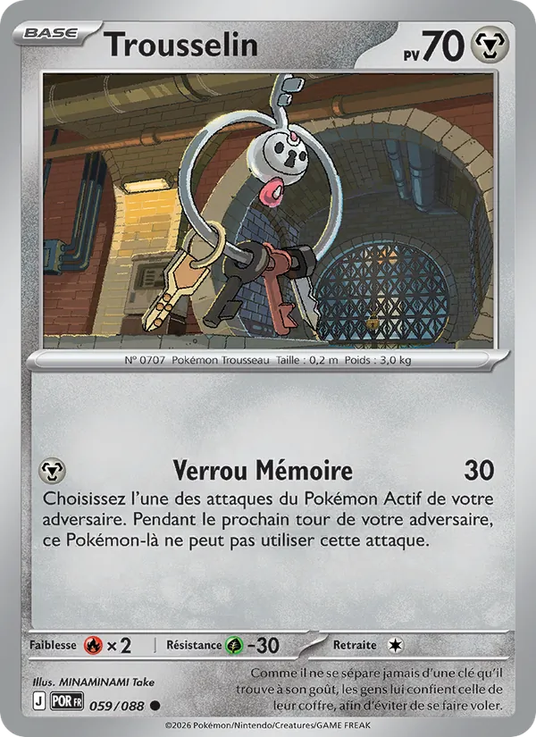 Carte Pokémon Trousselin de l'extension Équilibre Parfait