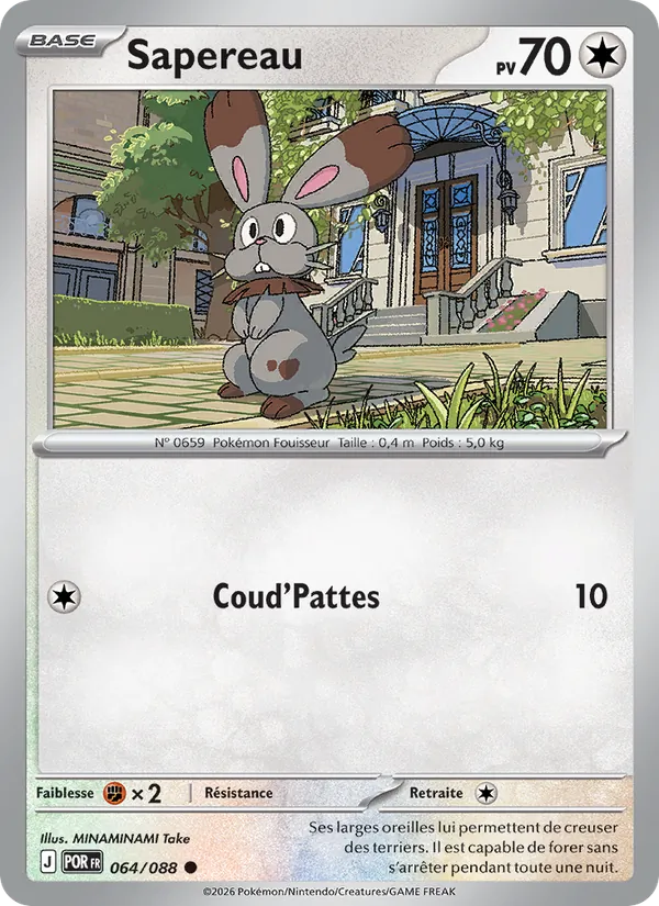 Carte Pokémon Sapereau de l'extension Équilibre Parfait