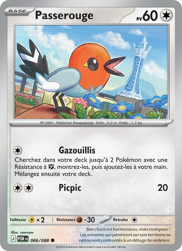 Carte Pokémon Passerouge de l'extension Équilibre Parfait