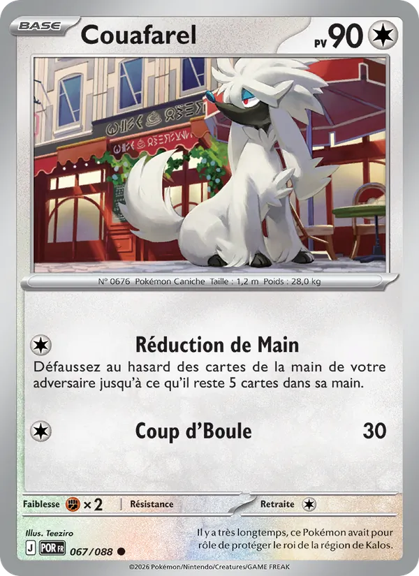 Carte Pokémon Couafarel de l'extension Équilibre Parfait