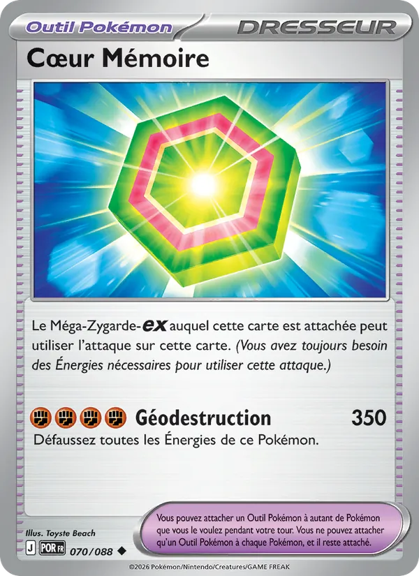 Carte Pokémon Cœur Mémoire de l'extension Équilibre Parfait