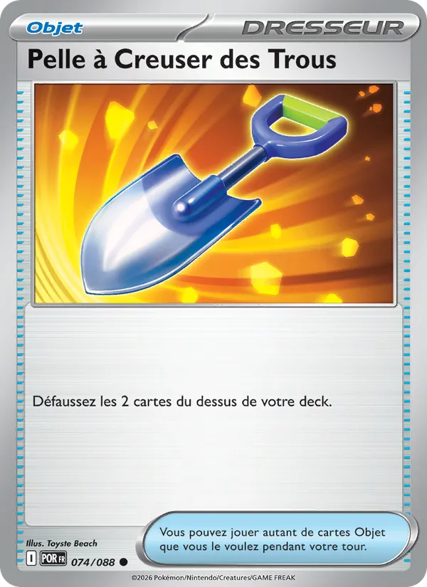 Carte Pokémon Pelle à Creuser des Trous de l'extension Équilibre Parfait