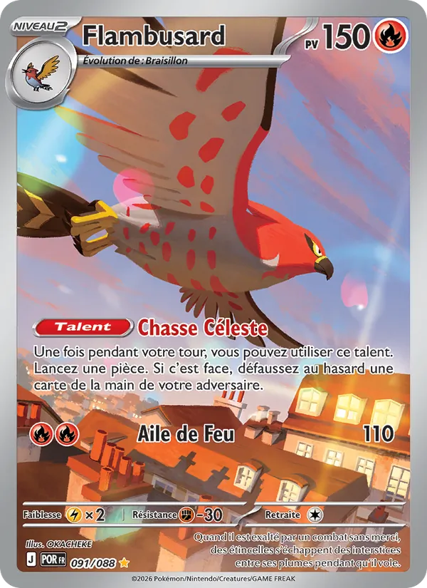 Carte Pokémon Flambusard de l'extension Équilibre Parfait