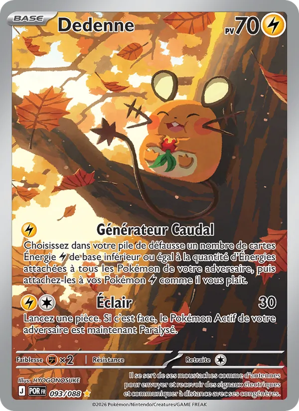 Carte Pokémon Dedenne de l'extension Équilibre Parfait