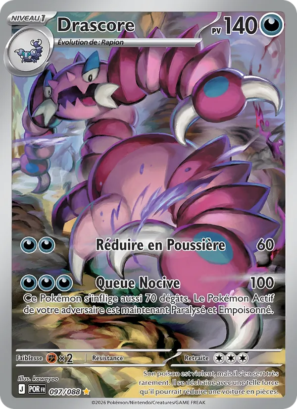 Carte Pokémon Drascore de l'extension Équilibre Parfait