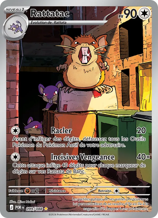 Carte Pokémon Rattatac de l'extension Équilibre Parfait