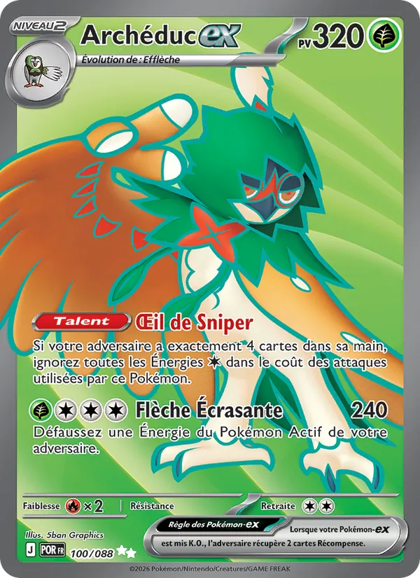 Carte Pokémon Archéduc-ex de l'extension Équilibre Parfait