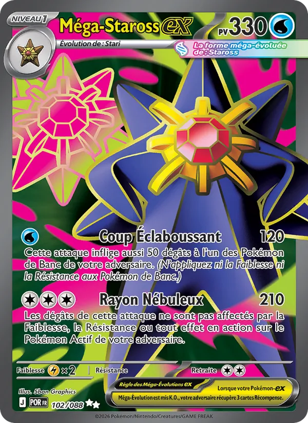 Carte Pokémon Méga-Staross-ex de l'extension Équilibre Parfait