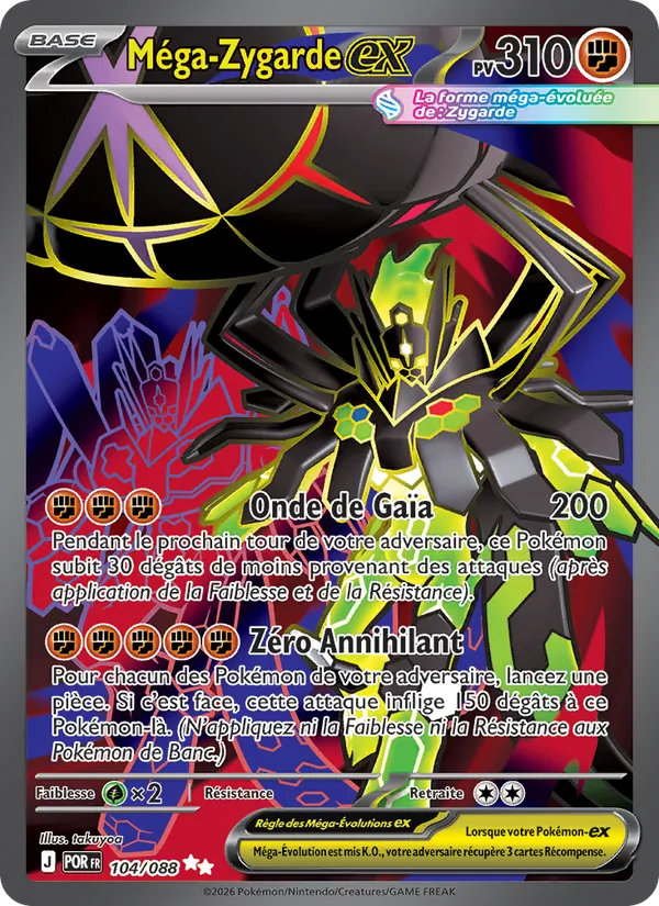 Carte Pokémon Méga-Zygarde-ex de l'extension Équilibre Parfait