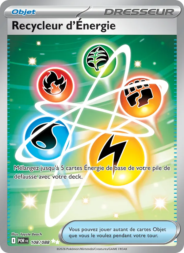 Carte Pokémon Recycleur d'Énergie de l'extension Équilibre Parfait