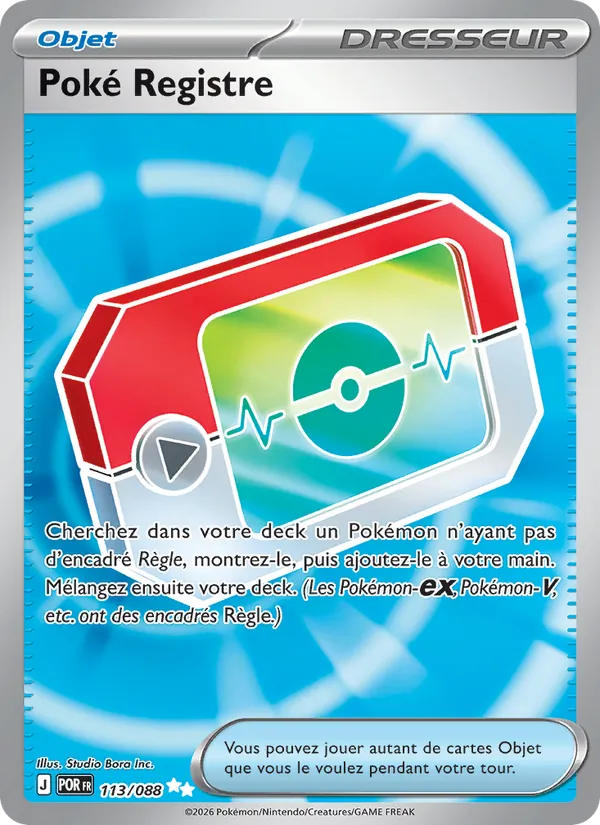 Carte Pokémon Poké Registre de l'extension Équilibre Parfait