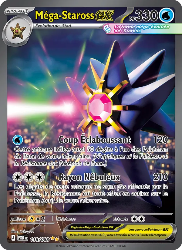 Carte Pokémon Méga-Staross-ex de l'extension Équilibre Parfait