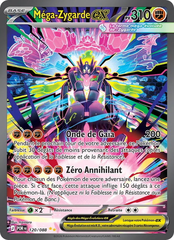 Carte Pokémon Méga-Zygarde-ex de l'extension Équilibre Parfait