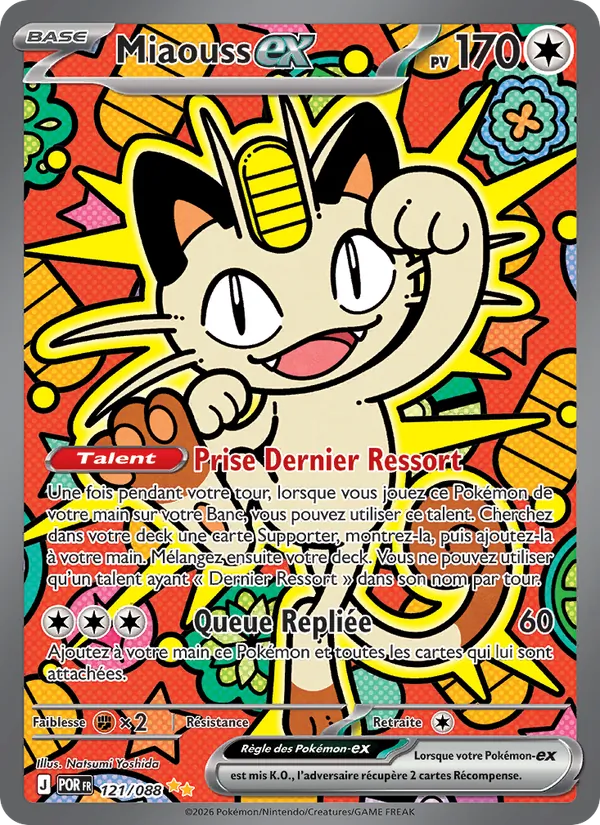 Carte Pokémon Miaouss-ex de l'extension Équilibre Parfait