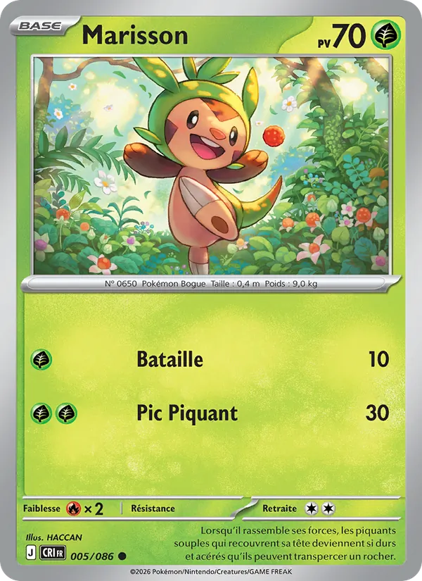 Carte Pokémon Marisson de l'extension Chaos Ascendant