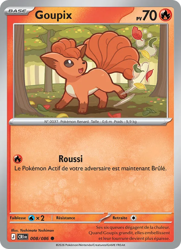 Carte Pokémon Goupix de l'extension Chaos Ascendant