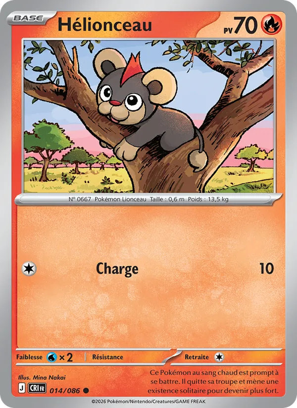 Carte Pokémon Hélionceau de l'extension Chaos Ascendant