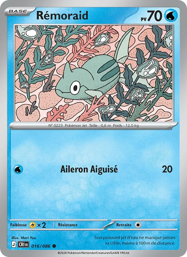 Carte Pokémon Rémoraid de l'extension Chaos Ascendant