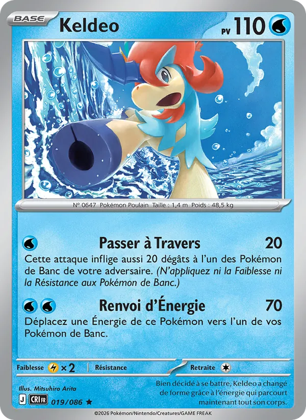Carte Pokémon Keldeo de l'extension Chaos Ascendant