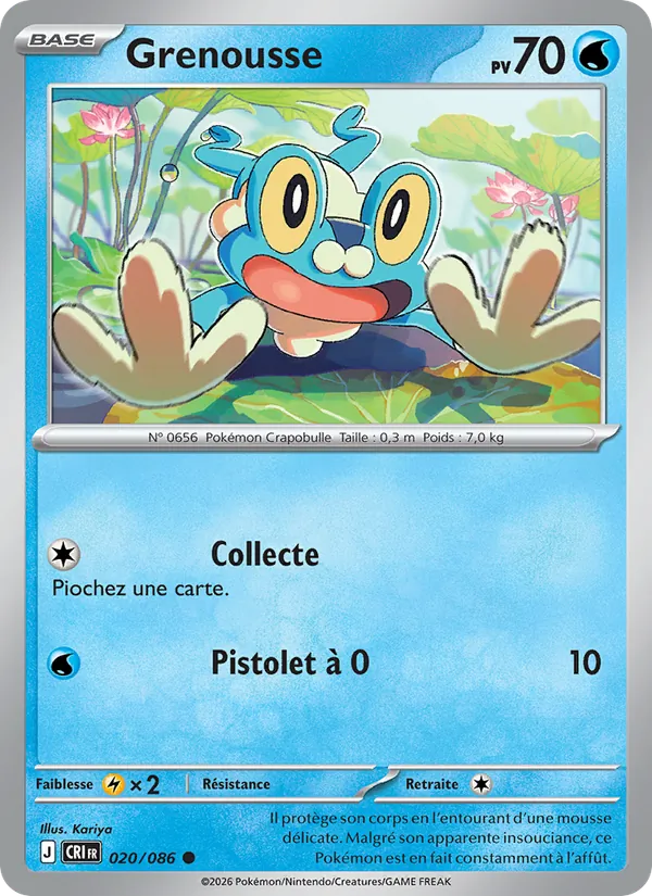 Carte Pokémon Grenousse de l'extension Chaos Ascendant