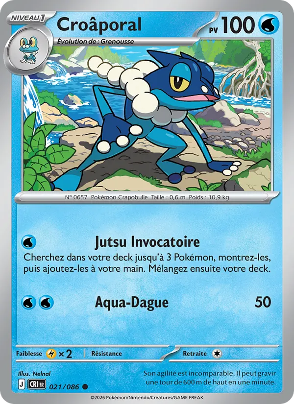 Carte Pokémon Croâporal de l'extension Chaos Ascendant
