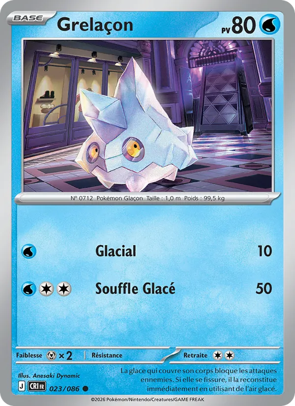 Carte Pokémon Grelaçon de l'extension Chaos Ascendant
