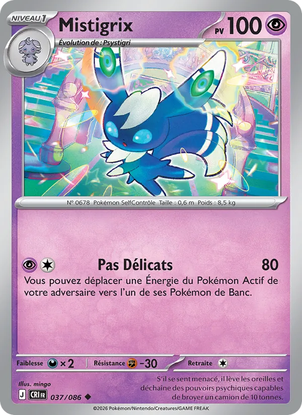 Carte Pokémon Mistigrix de l'extension Chaos Ascendant