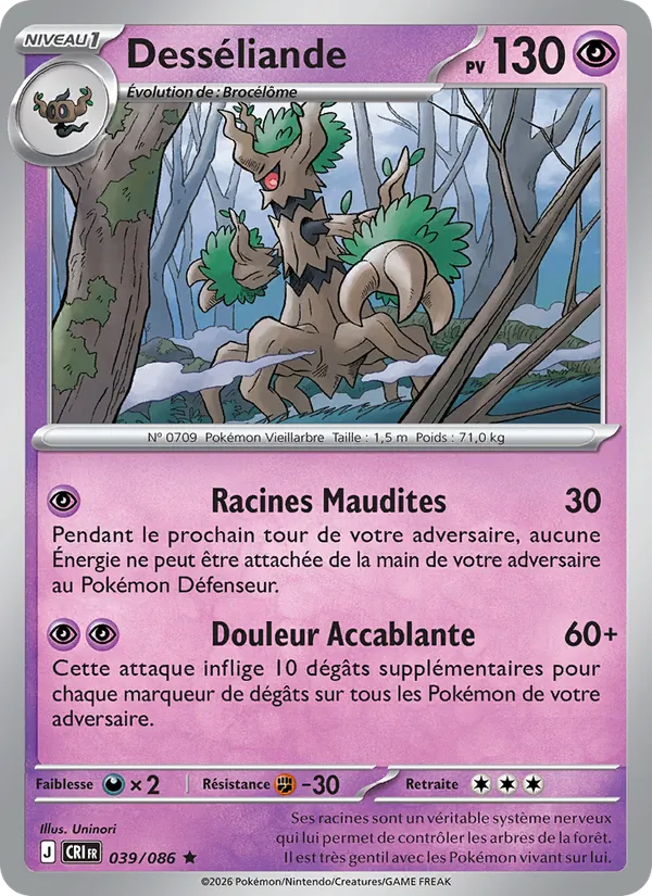 Carte Pokémon Desséliande de l'extension Chaos Ascendant