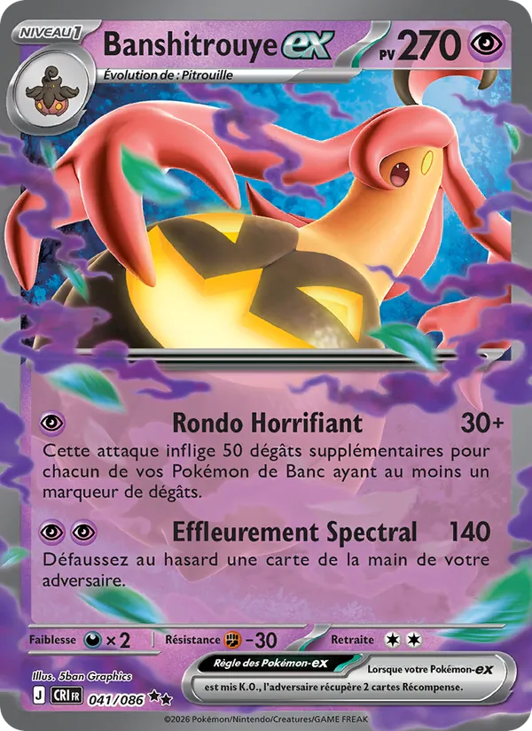 Carte Pokémon Banshitrouye-ex de l'extension Chaos Ascendant