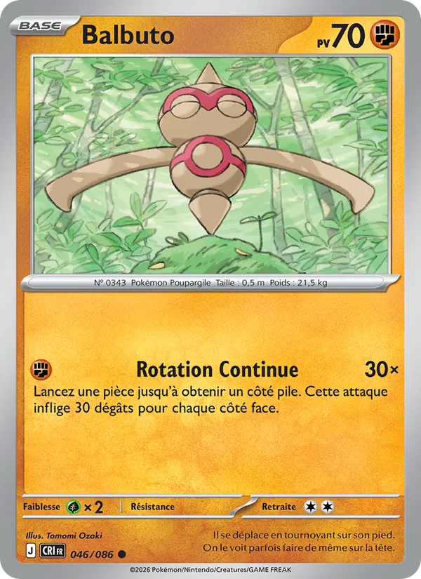 Carte Pokémon Balbuto de l'extension Chaos Ascendant