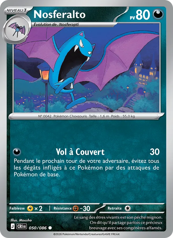 Carte Pokémon Nosferalto de l'extension Chaos Ascendant