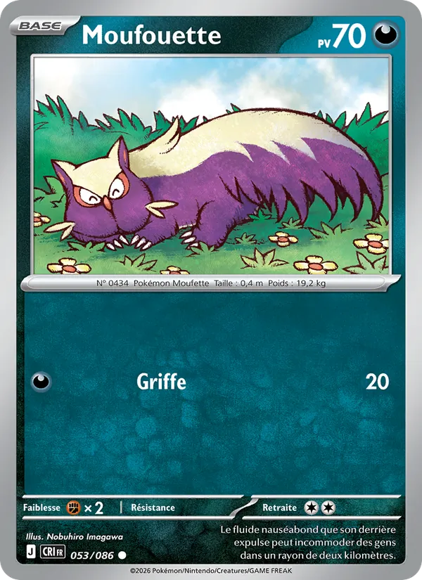 Carte Pokémon Moufouette de l'extension Chaos Ascendant