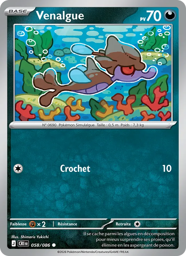Carte Pokémon Venalgue de l'extension Chaos Ascendant