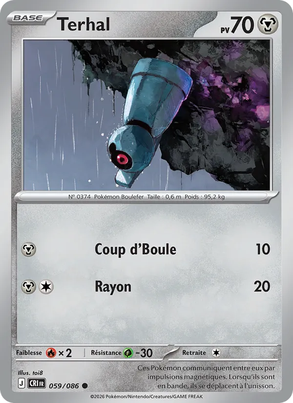 Carte Pokémon Terhal de l'extension Chaos Ascendant