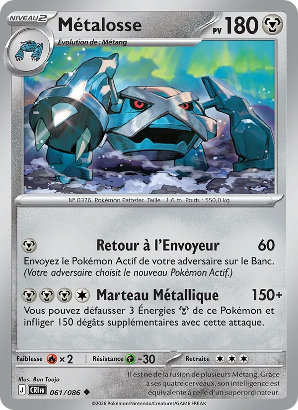 Carte Pokémon Métalosse de l'extension Chaos Ascendant