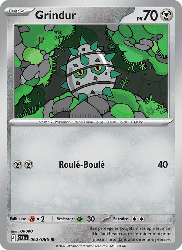 Carte Pokémon Grindur de l'extension Chaos Ascendant