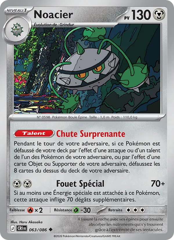 Carte Pokémon Noacier de l'extension Chaos Ascendant