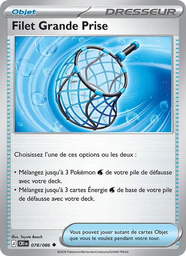 Carte Pokémon Filet Grande Prise de l'extension Chaos Ascendant