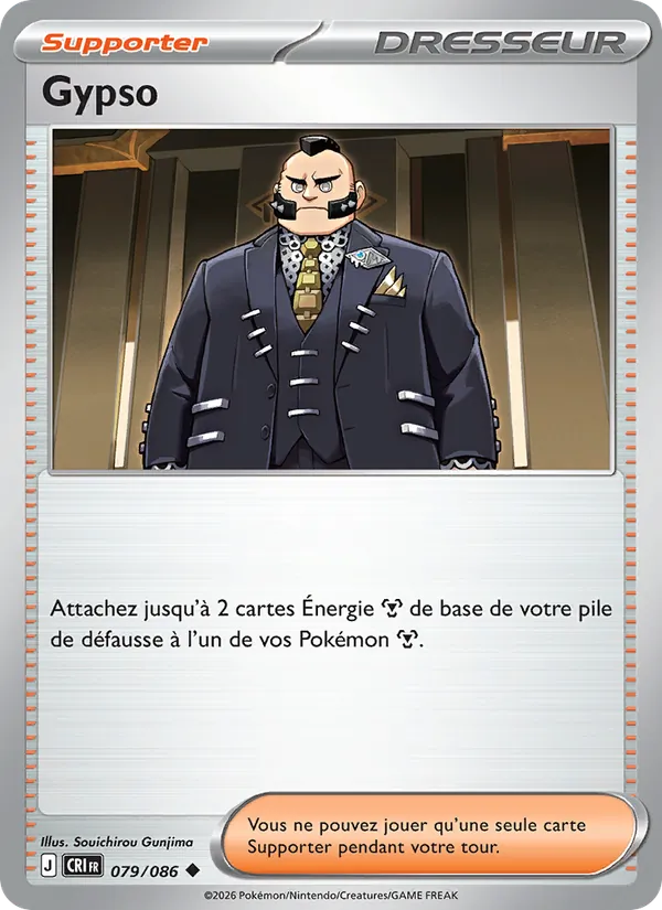 Carte Pokémon Gypso de l'extension Chaos Ascendant