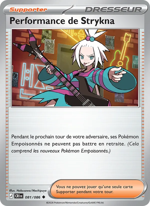 Carte Pokémon Performance de Strykna de l'extension Chaos Ascendant