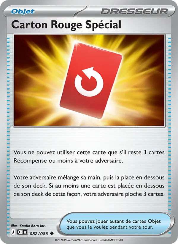 Carte Pokémon Carton Rouge Spécial de l'extension Chaos Ascendant